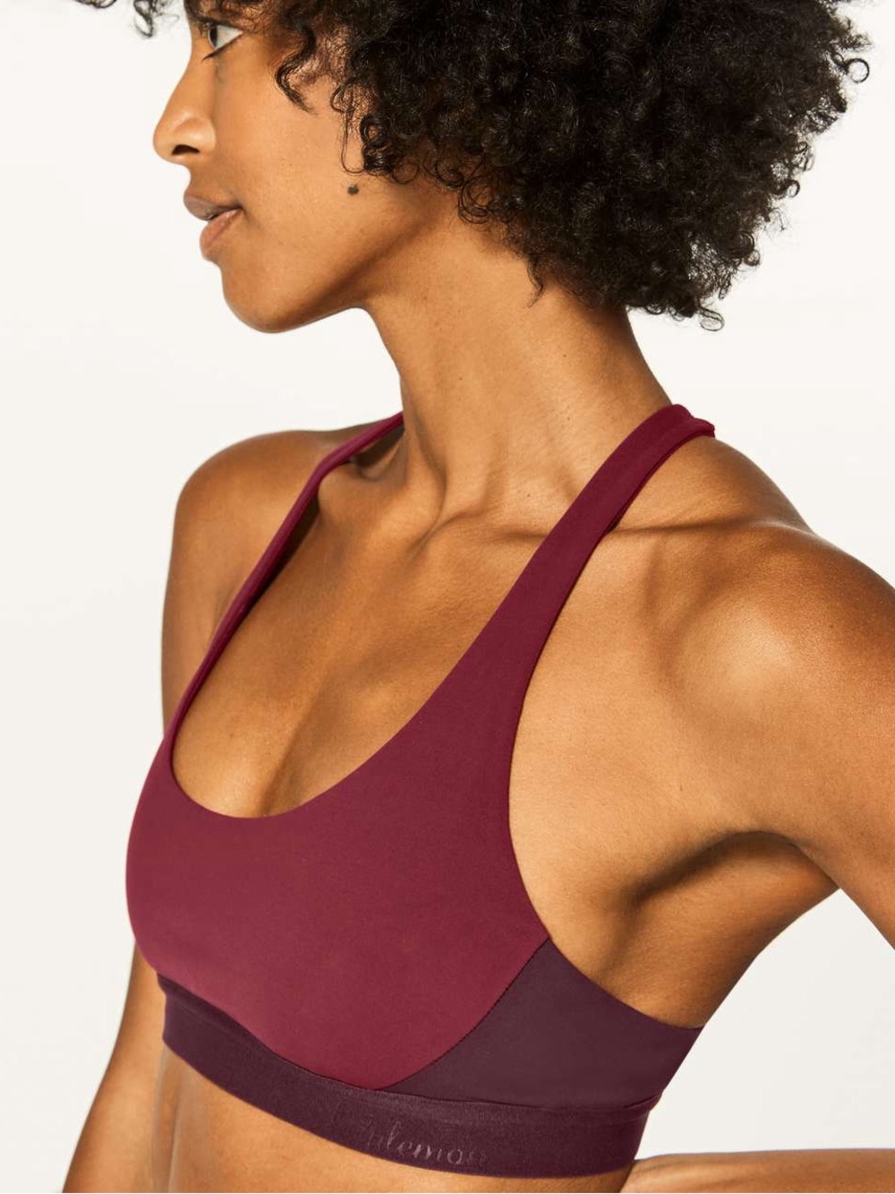 lululemon athletica Maroon Racerback Sports Bra